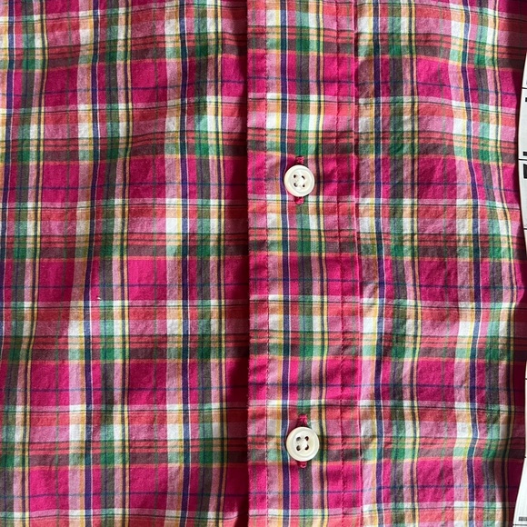 Ralph Lauren Pink Plaid Long Sleeve Button Down Shirt Men’s Size Medium - Picture 16 of 16